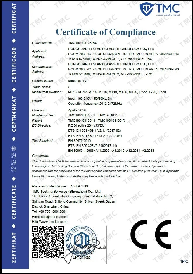 Fitness MirrorNew Fitness Mirror Touch Screen Electronic Smart Mirror Bathroom Smart Magic Mirror