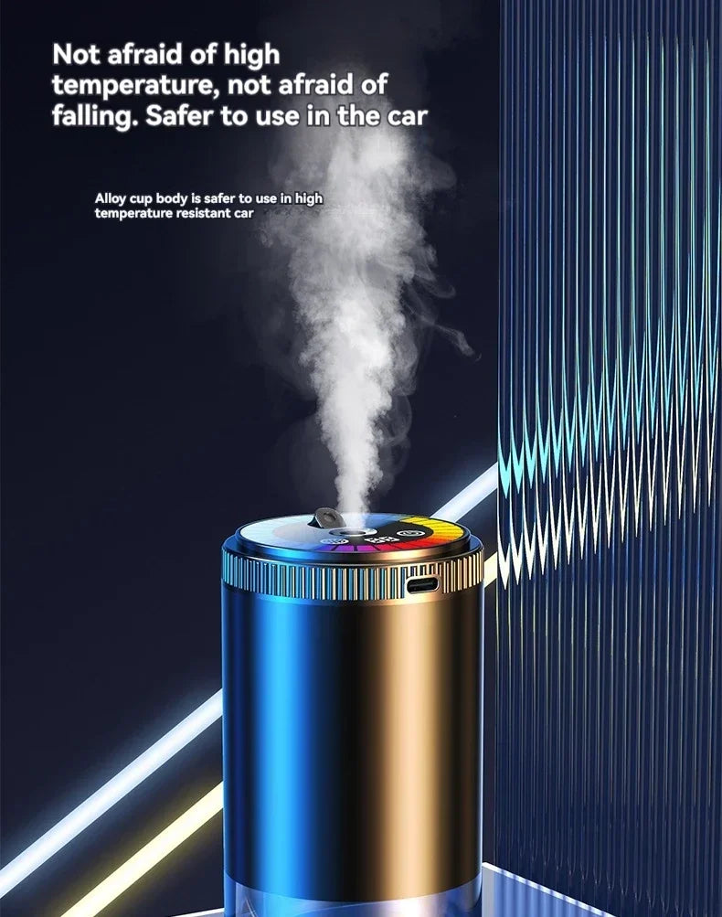 Smart Car Air Freshener Rechargeable Aroma Diffuser 5 Levels of Adjustable Intelligent  Diffuser Pickup Light Starry Sky Summit