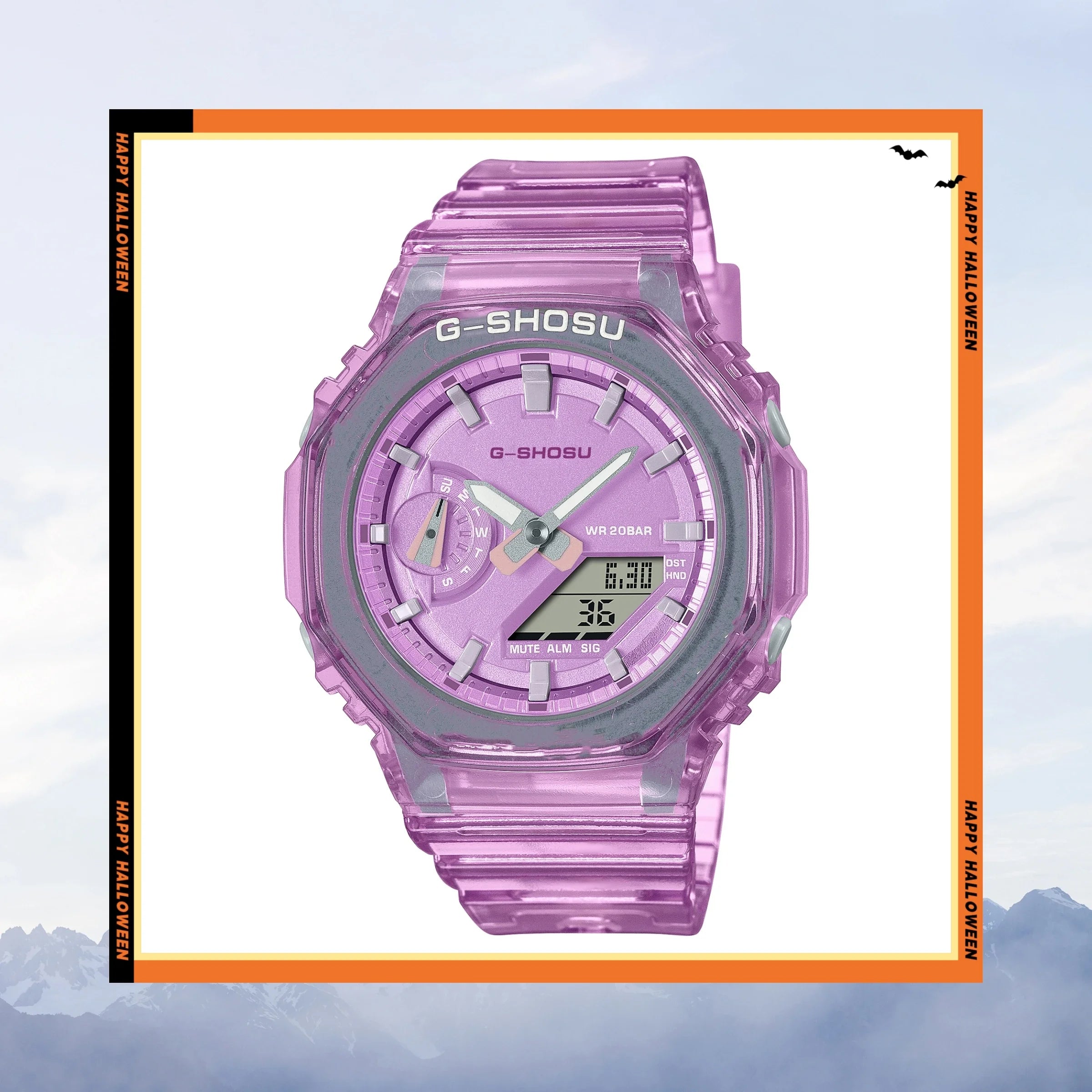 Star Sports Unisex Watch Full Function World Time Auto Hand Lift Lamp LED Dual Display Rubber Strap