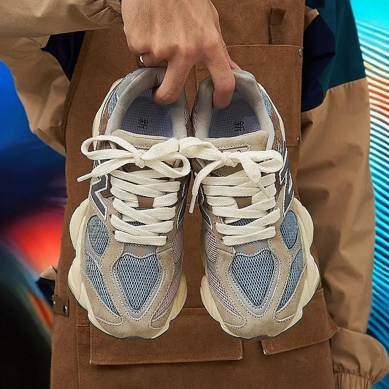 New series of dad shoes, retro distressed, dark  gray, height increasing, men's and women's running shoes