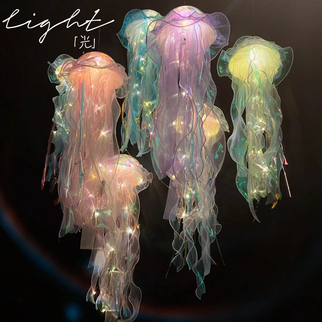 Jellyfish Lamp, Portable Flower Lamp, Girl Room Atmosphere Decoration Lamp, Bedroom Night Lamp, Home Decoration