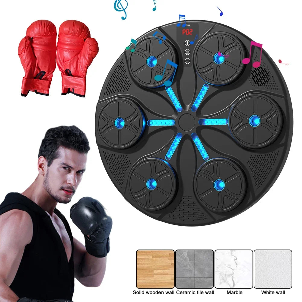 Music Boxing Machine Smart Bluetooth Boxing Reaction Wall Mounted Target Type C Charging Boxing Training Punching Equipment