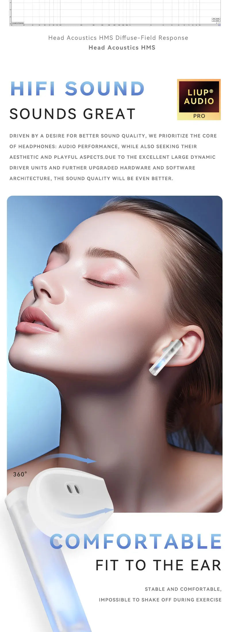LIUP Pods LP1 luminous quicksand earphone glows in the dark. Low-delay wireless ENC noise reduction Bluetooth headset headphones