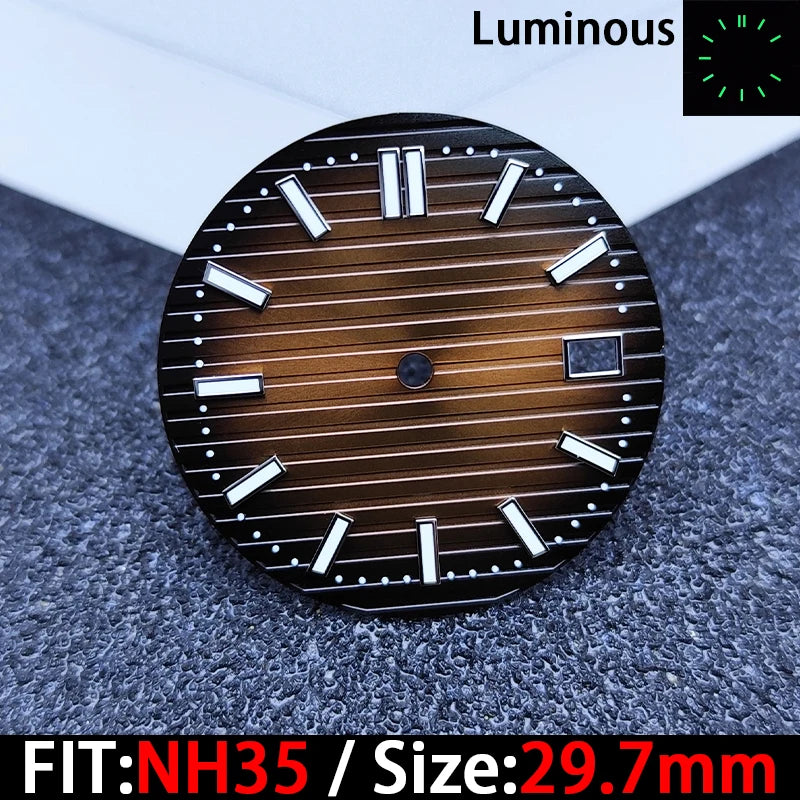 Watch Case for NH34 N.H35 N.H36 Movement - Fits 29.5-30mm Dial & 13mm Band - Replacement Mod DIY Case Set in Silver Black Gold