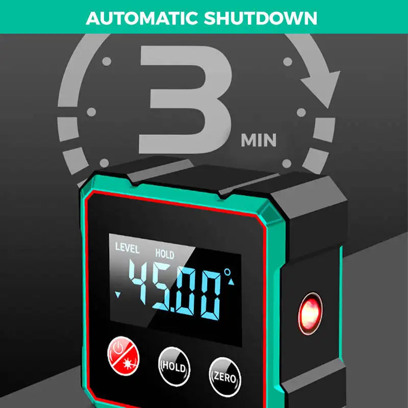 Laser Digital Protractor Inclinometer Laser Level Ruler USB Chargable Inclinometer Magnetic Base Goniometer Magnet Angle Finder