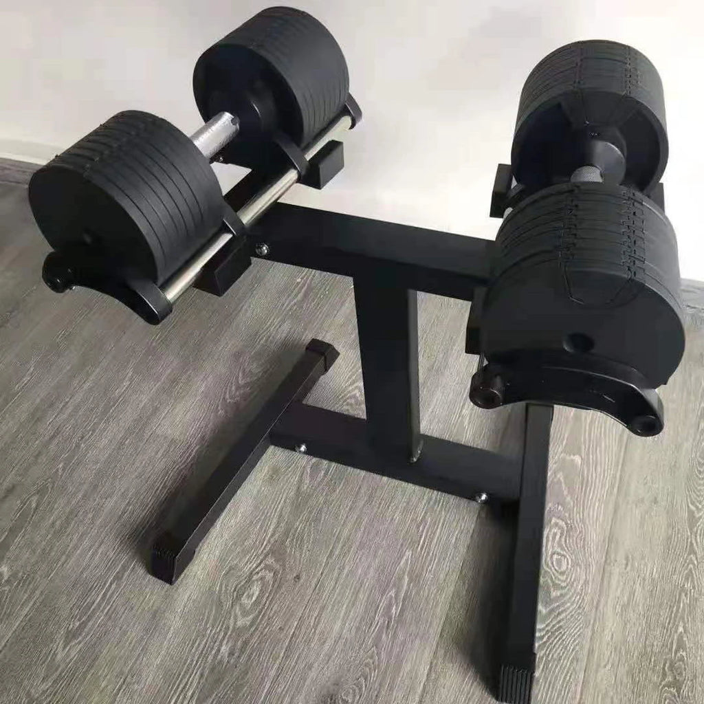 2024 New Arrivals Premium Quality 32kg 36kg 80lb 90lb 100lb 2kg Increments Adjustable Dumbbell with Bracket