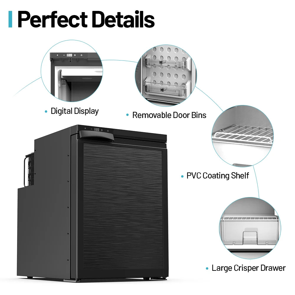 Off Road RV Caravan Car Fridge Outdoor Camping Compressor 12v 24v DC Car Refrigerator Cooler Box