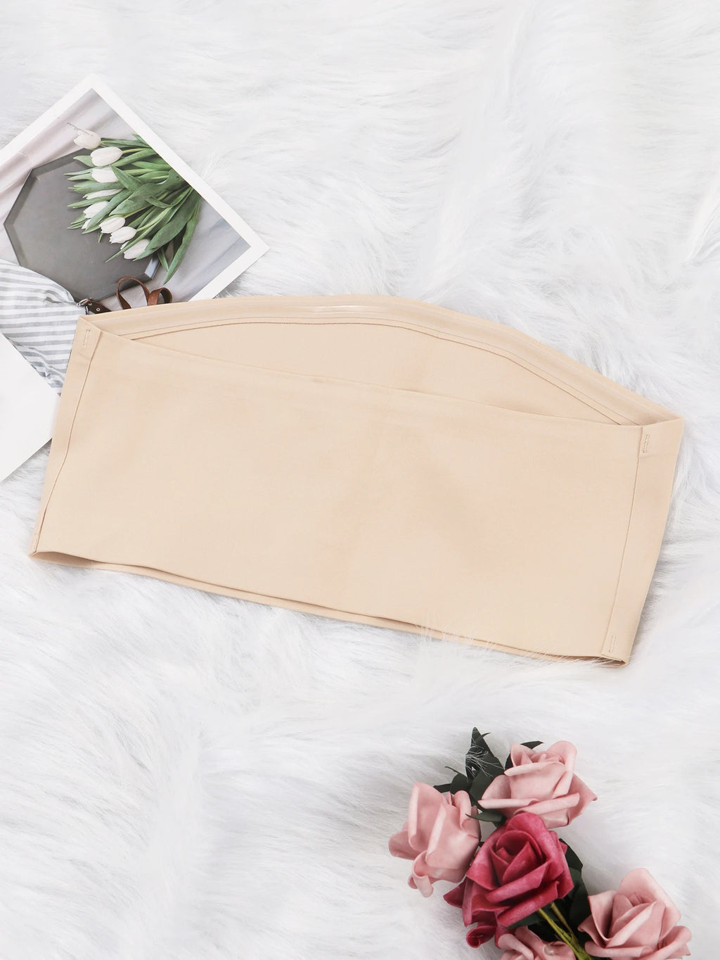 Women's Strapless No Padding Seamless Front Button Bra Comfortable Smooth Underwear