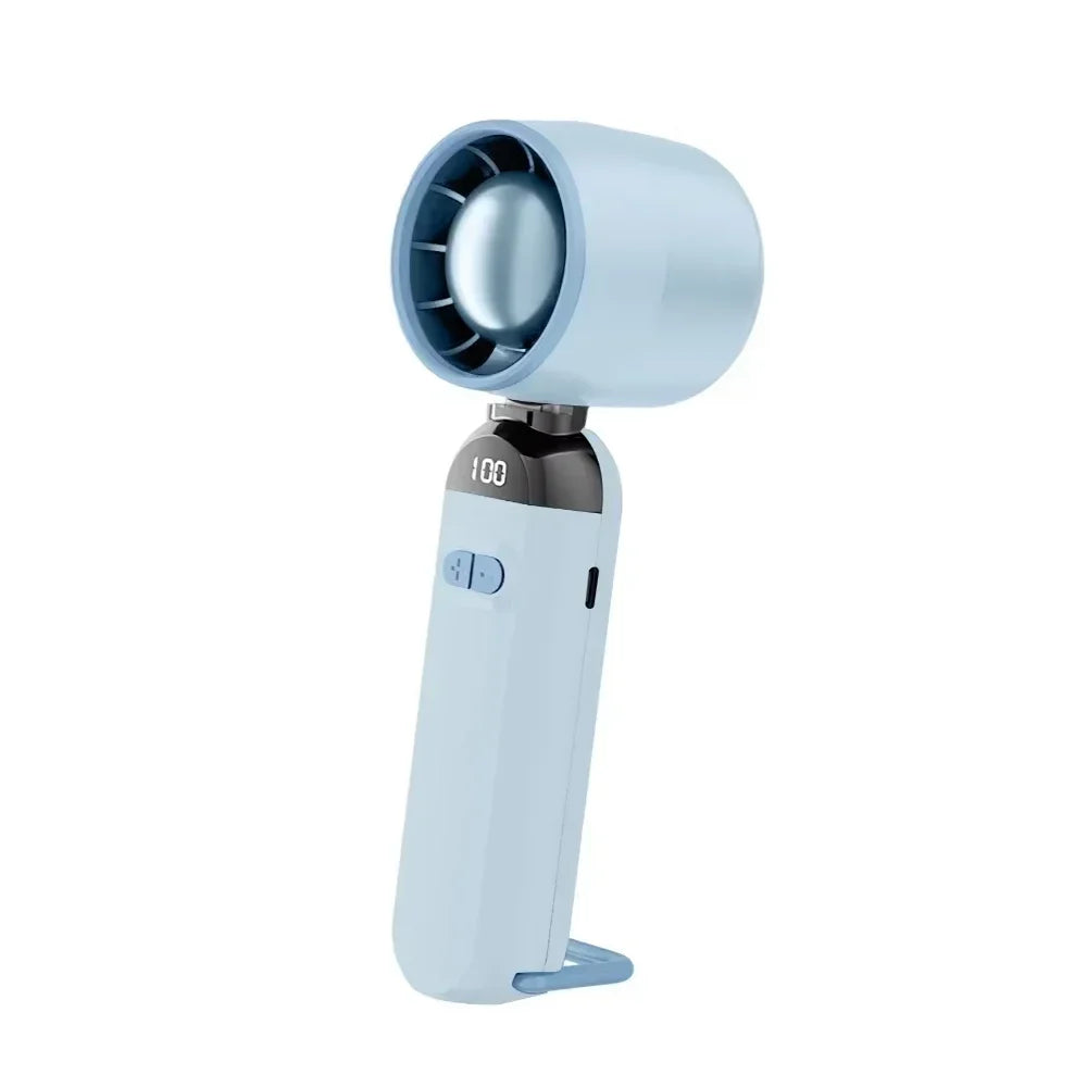 2025 Turbo Handheld Fan - 100-Speed Adjustable & 165g Ultra-Light, Foldable Portable Cooling w/ Lanyard for Outdoor Travel