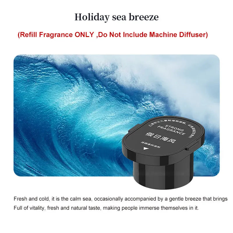 Smart Car Air Freshener Fragrance Mist Diffuser Ambient Light Interior Odor Remove 5 Scent Car Aromatherapy Refill Kit Good Smel