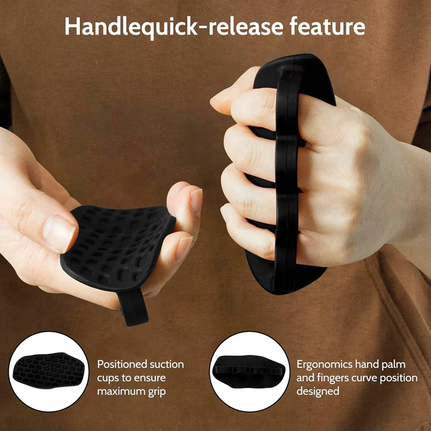 1Pair Portable and Easy-to-use Anti Slip Training Gloves, Used for Weightlifter Palm Protection,Sports Training Hand Grips Gifts
