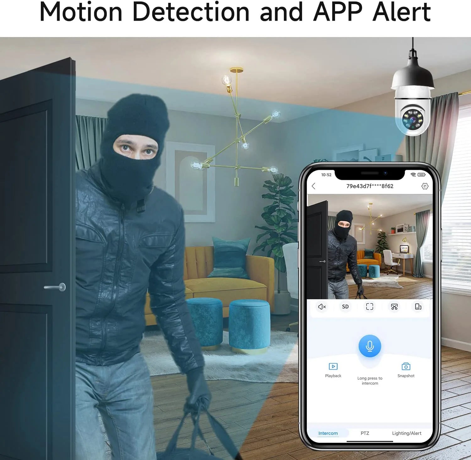 Smart Home 2.4G E27 Bulb Wifi Surveillance Camera 1080P HD Night Security Video Surveillance Supprt Two Way Audio Mobile Motion