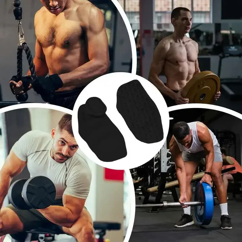2 Pcs Fitness Gloves Grip Enhancer Silicone Four Hole Grip Cross Training Palm Handshake Manual Protection Gymnastics Exercise