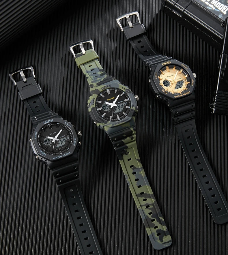 Digital Watch Military Waterproof Sport Quartz Men Watches Dual Time Black G style Fashion Tactical Electronic Wristwatch Clocks