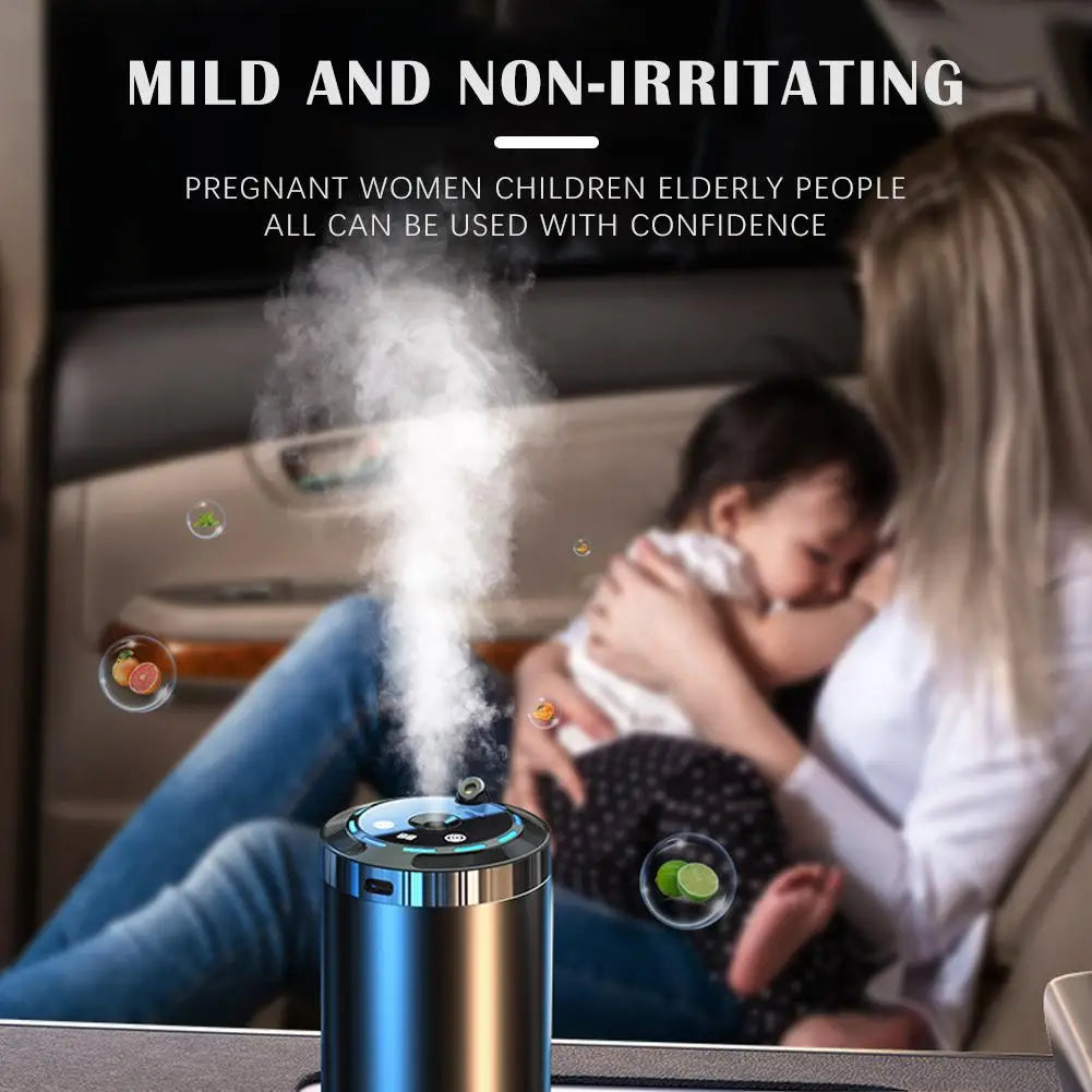 Smart Car Air Freshener, Rechargeable Car Aroma Diffuser, 5 Levels Of Adjustable Intelligent Car Diffuser