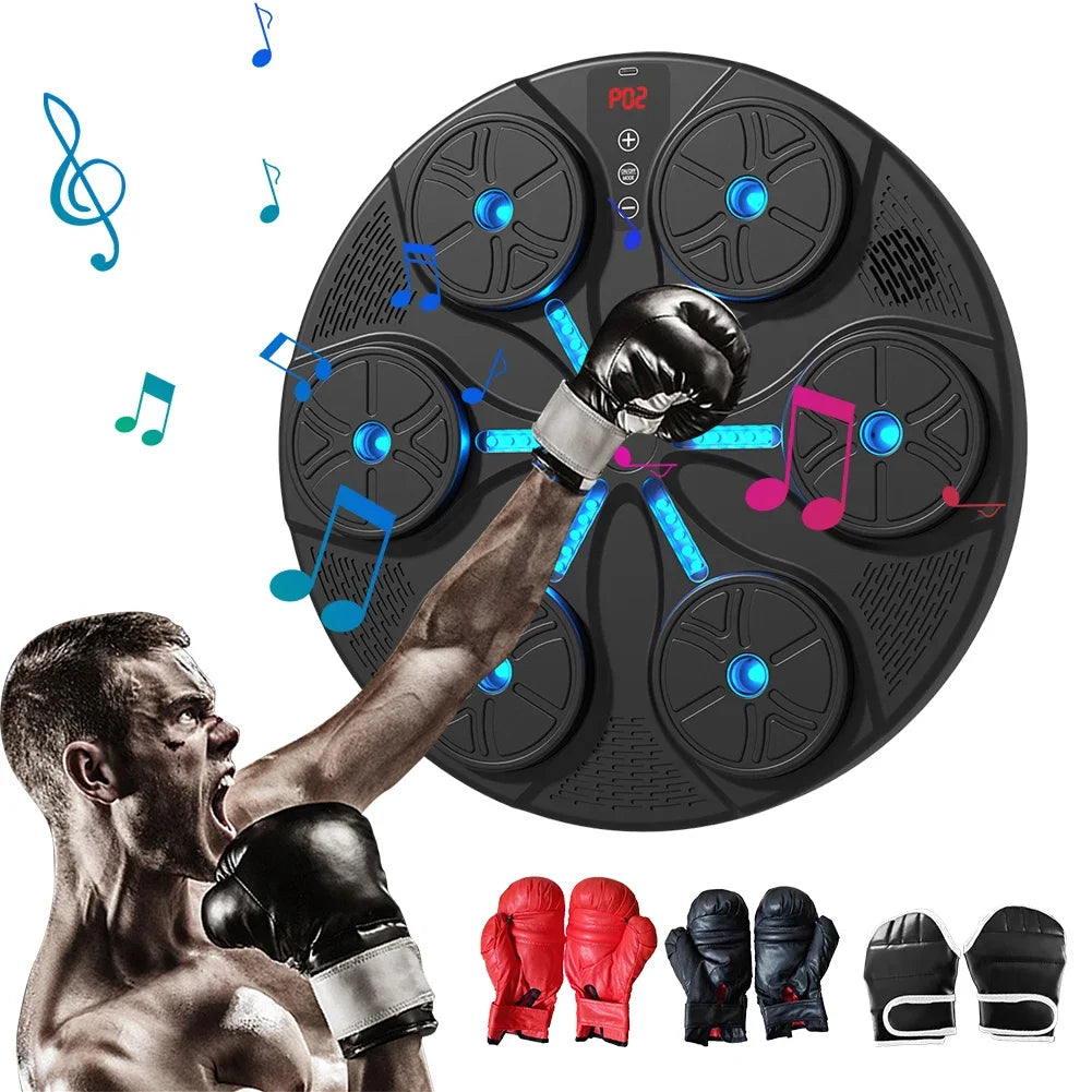 Music Boxing Machine Smart Bluetooth Boxing Reaction Wall Mounted Target Type C Charging Boxing Training Punching Equipment