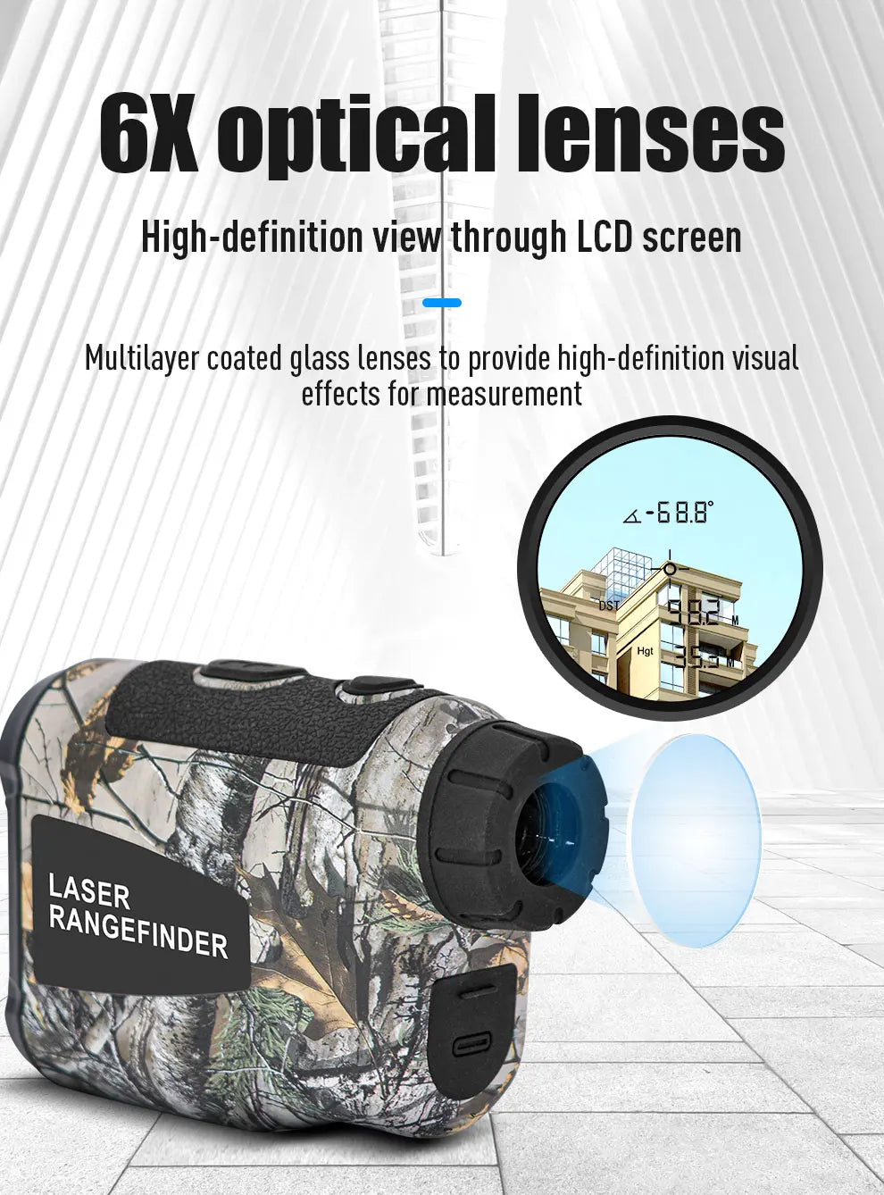 Laser Rangefinder for Hunting Golf Range Finder Distance Meter Telescope Telemeter 600M 800M 1000M Ranging Slope Height Angle