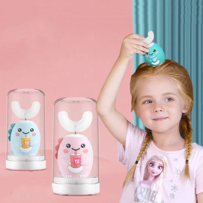 360 Degrees Intelligent Automatic Electric Toothbrush for Kids Children Rechargeable U Shaped Smart Sonic Tooth Brush Waterproof