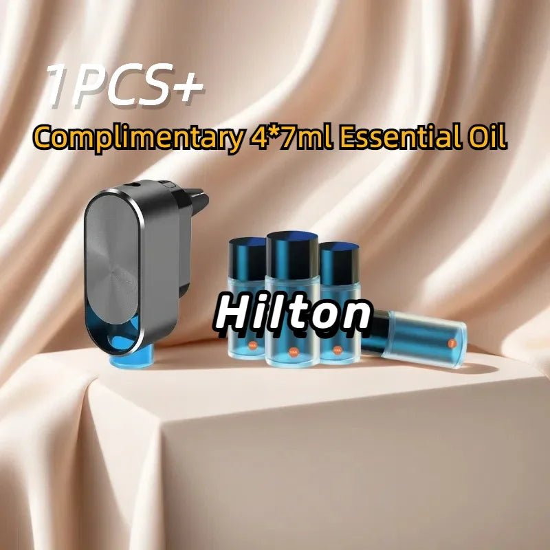 Smart Sensor Car Air Freshener – Premium Texture with 4 Bottles of Healthy Essential Oils, Elegant Interior Decoration for Fresh