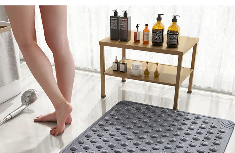 Waterproof Bathroom Anti-Slip Floor Mat Shower Room Dedicated Non-Slip Massage Foot Bath Mat for Bathtub Toilet