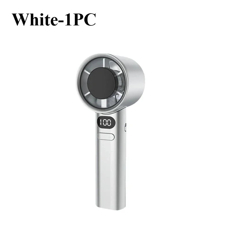 Portable Handheld Mini Turbo Fan USB Powered  Fan with 120 Speed Stepless Adjustment Strong Wind Air Cooling for Outdoor Use