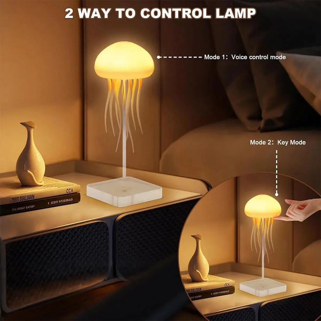 Jellyfish Night Light Floating Lamp Atmosphere Creative Bedside Usb Decorative Lights Cute Room Decor Holiday Decoration Hanging