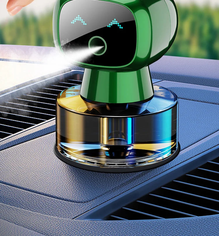 Smart Car Air Freshener AI Rechargeable Car Aroma Diffuser Smart eyes 4 Levels of Adjustable Intelligent Car Diffuser Gift