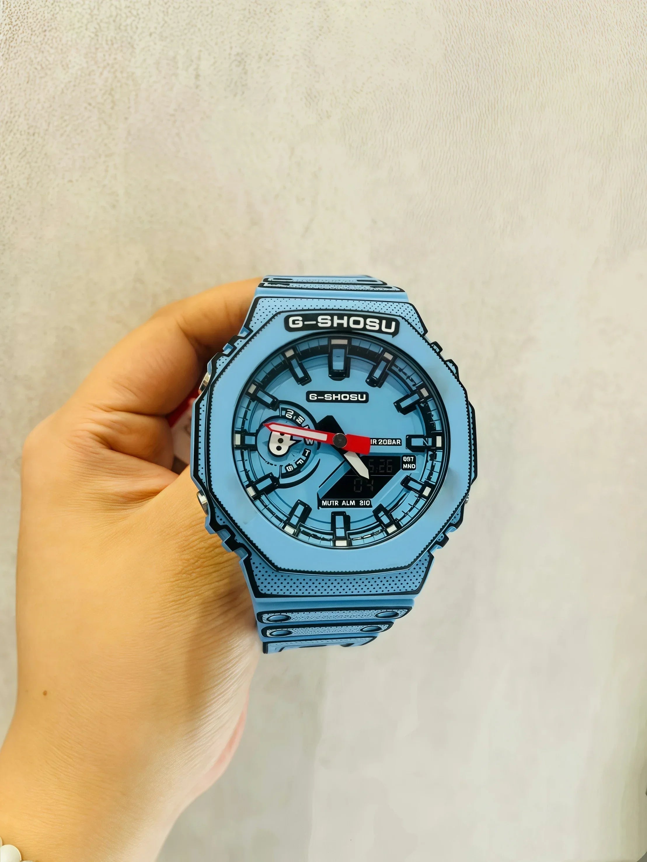 Unisex Digital Electronic Unisex Watch Manga Series Full Function Auto Hand Lifting Lamp Large Dial LED Oak Series