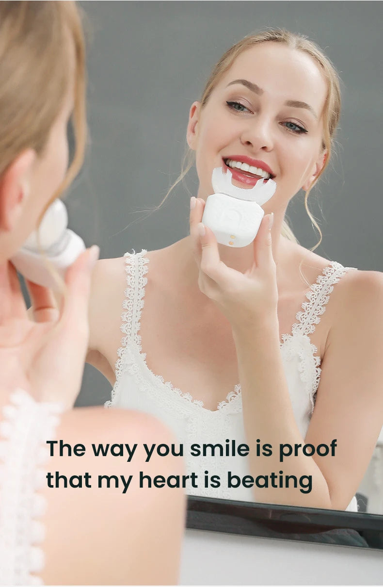 Ultrasonic Electric Toothbrush U-shaped Adult Automatic Toothbrush 360° Full Mouth Whitening Wireless Charging Waterproof Brush