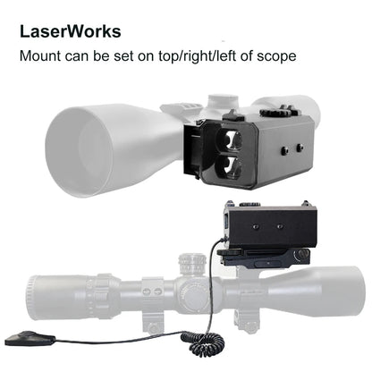 1200m Mini Laser Infrared Riflescope Rangefinder for Hunting Shooting Distance Angle Speed Measurer Tactical Rifle Scope Mounted