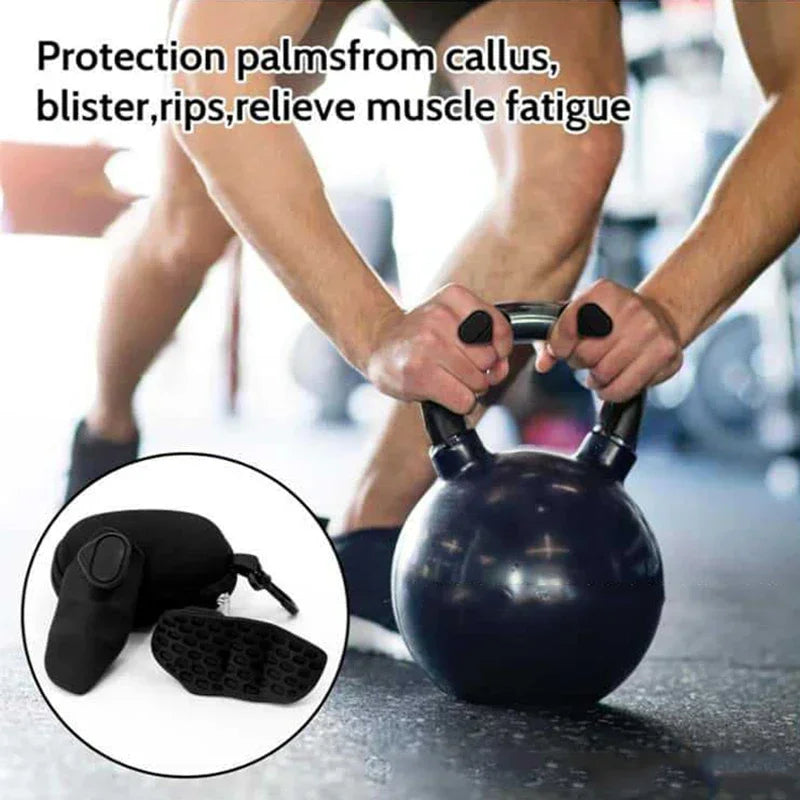 Cowhide Weightlifting Gloves Palm Protection Silicone Anti-slip Wear-resistant Fitness Sports Training Palm Guard Grip Handle
