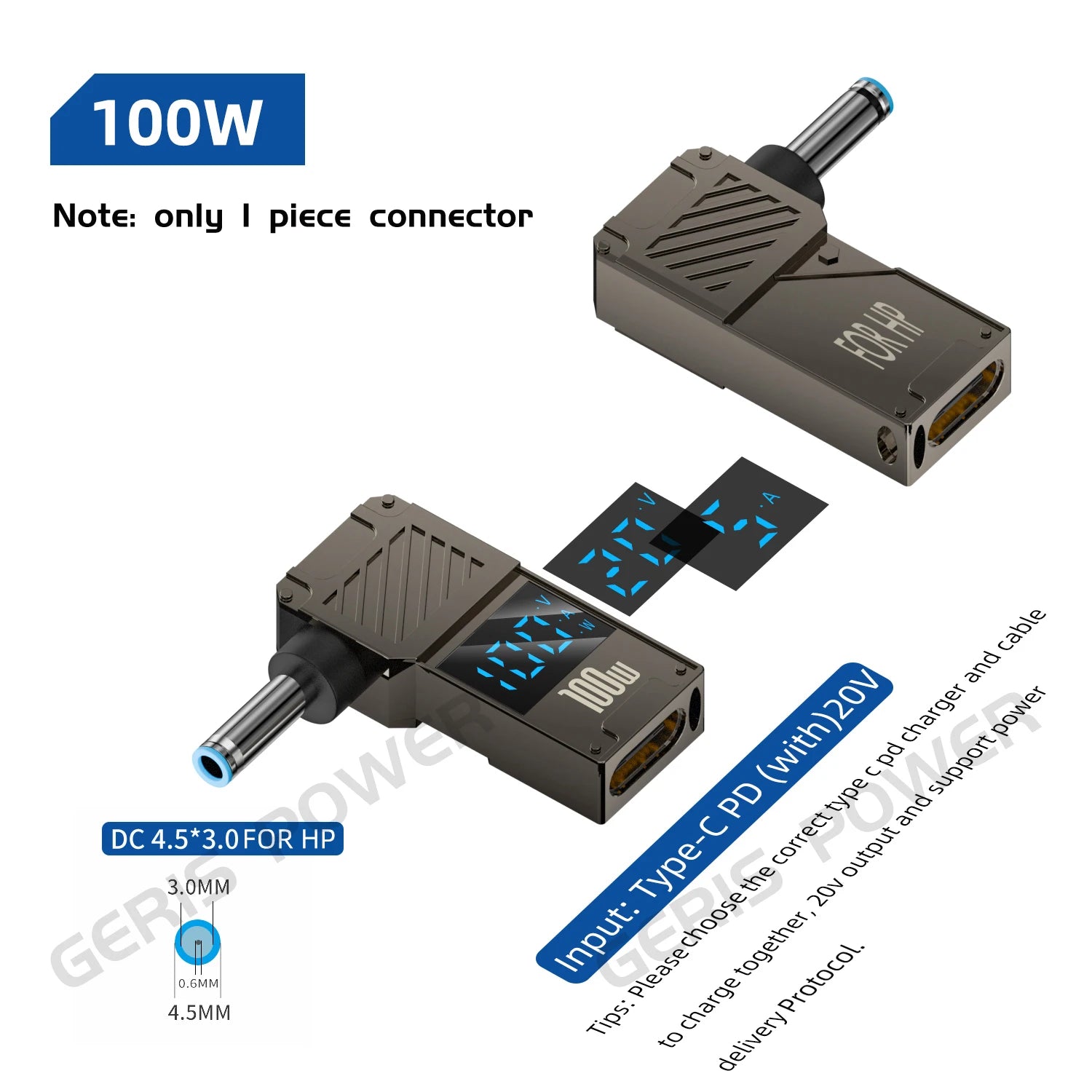 65W 90W 100W USB Type C PD to Laptop Computer Notebook Power Adapter Converter for Asus Dc Power Connector Jack for Lenovo HP