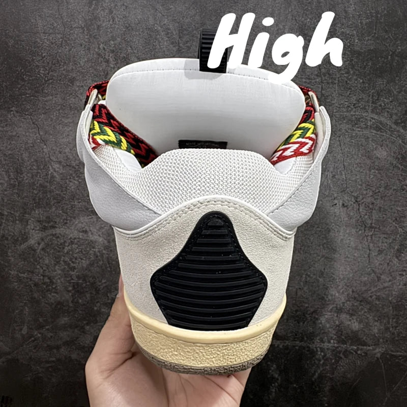 Men's Women's sports shoes Casual Shoes Colorful shoelace Matching Splicing color design Thick tongue Fashion Shoes Luxury