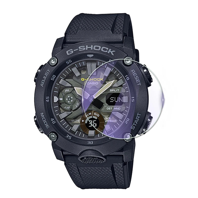 For Casio GA-2200 GA-2100 GA-2110 SmartWatch Ultra Slim Clear / Anti Purple Light 2.5D 9H Tempered Glass Film Screen Protector