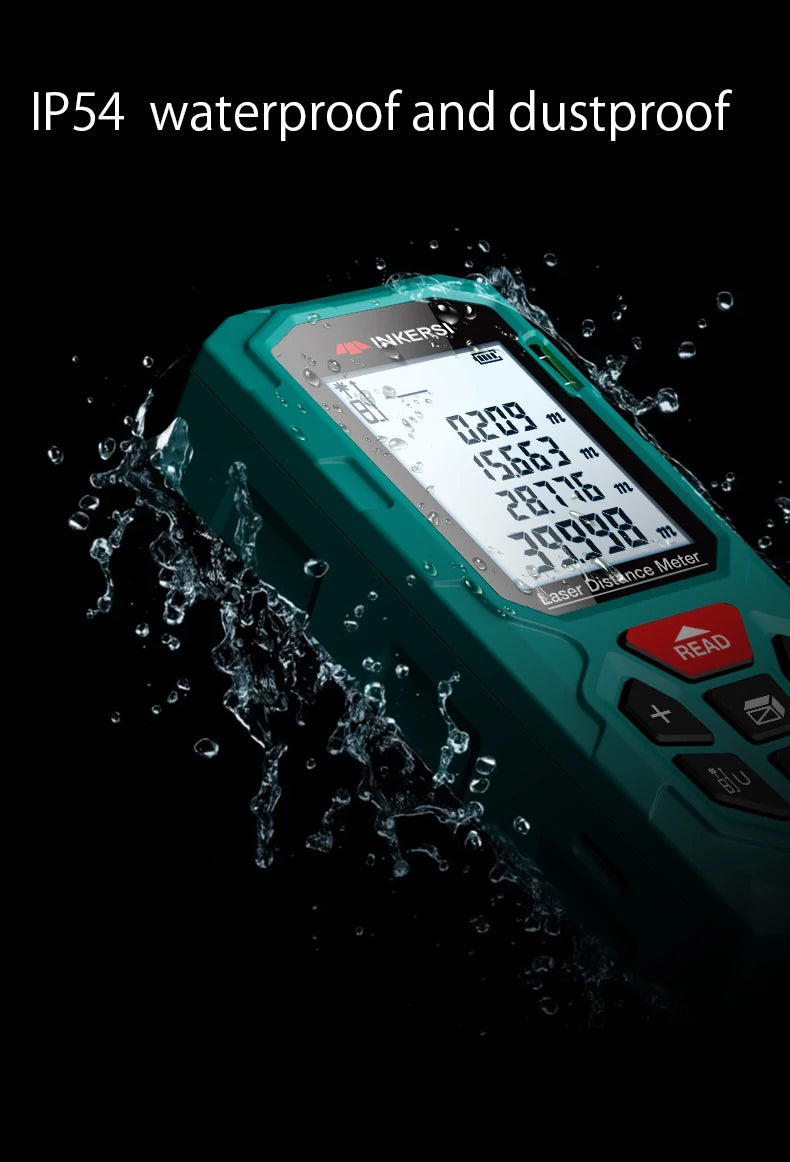 INKERSI Laser Rangefinder Digital Tape Measure 40M/70M/120m High Precision Laser Distance Meter Digital Roulette Range Finder