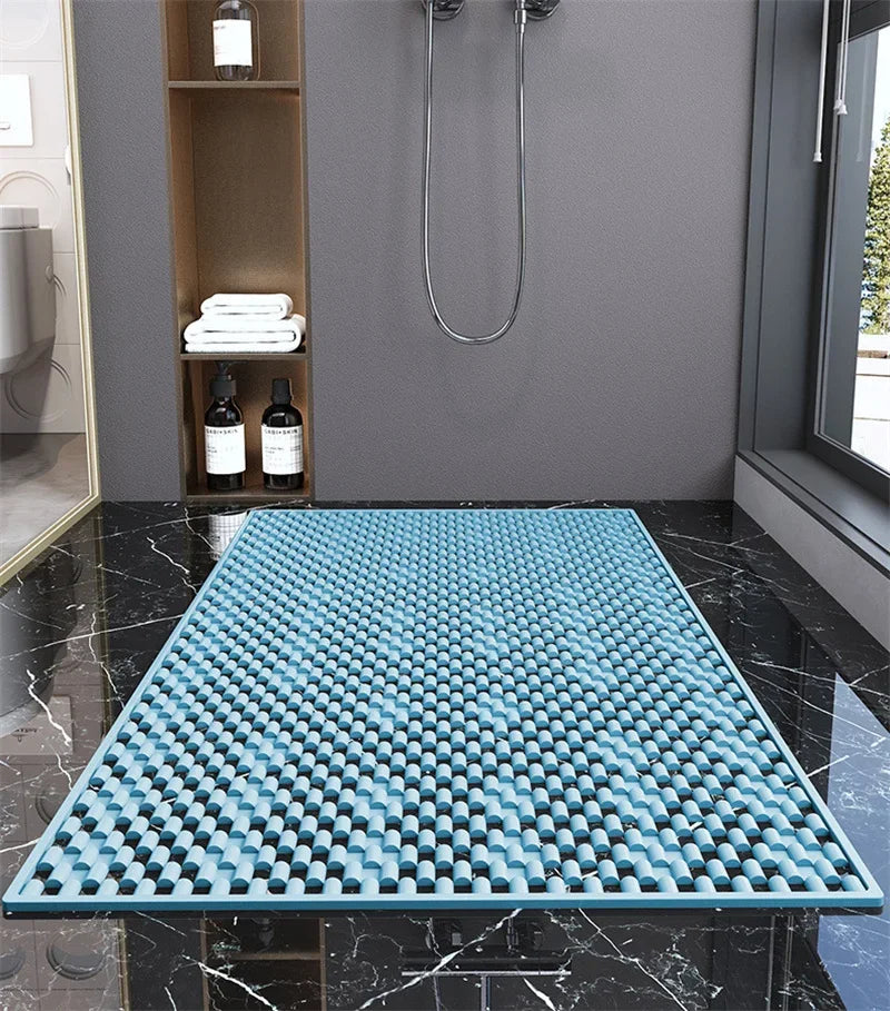 1PC Non-Slip Bath Mat Anti Fall Bathroom Floor Mat Household Bathroom Toilet Area Mat Shower Foot Mats Easy Clean Waterproof Mat