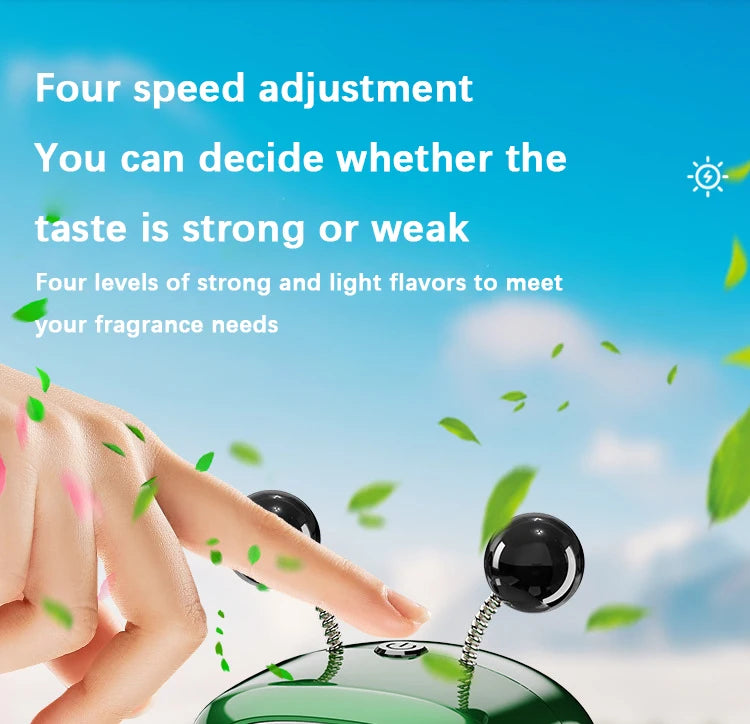 Smart Car Air Freshener AI Rechargeable Car Aroma Diffuser Smart eyes 4 Levels of Adjustable Intelligent Car Diffuser Gift
