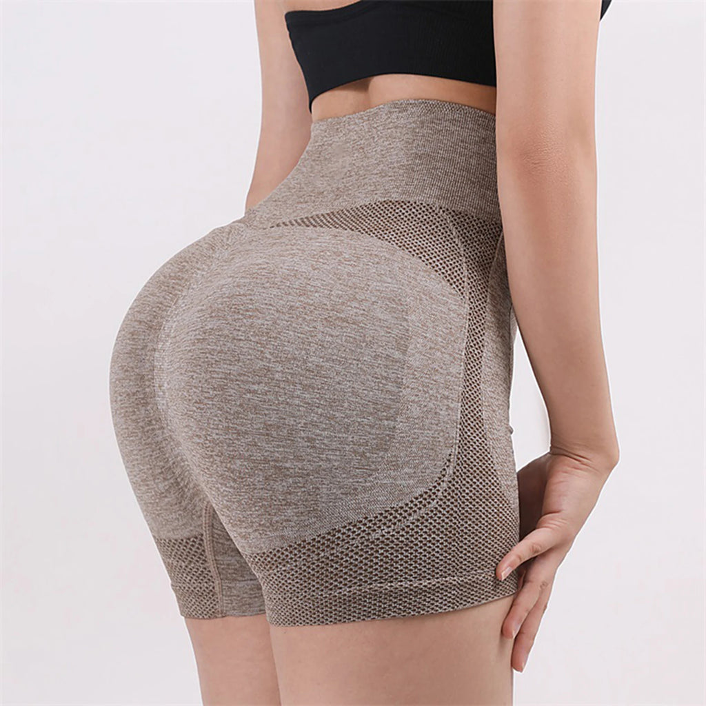 Women Summer Slim High Waist Yoga Elastic Fitness Yoga Leggings Sport Running Shorts