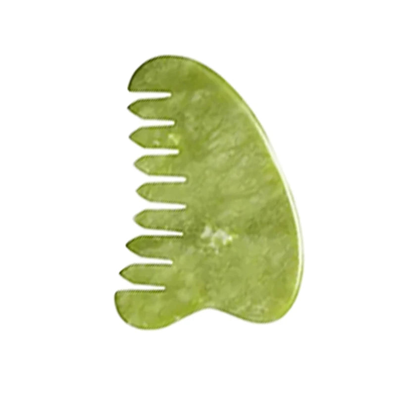 Natural Green Xiuyu Gua Sha Board Jade Stone Massager For SPA Acupuncture Body Scraping Gouache Scraper Facial Beauty Tool