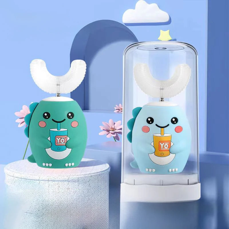 360 Degrees Intelligent Automatic Electric Toothbrush for Kids Children Rechargeable U Shaped Smart Sonic Tooth Brush Waterproof