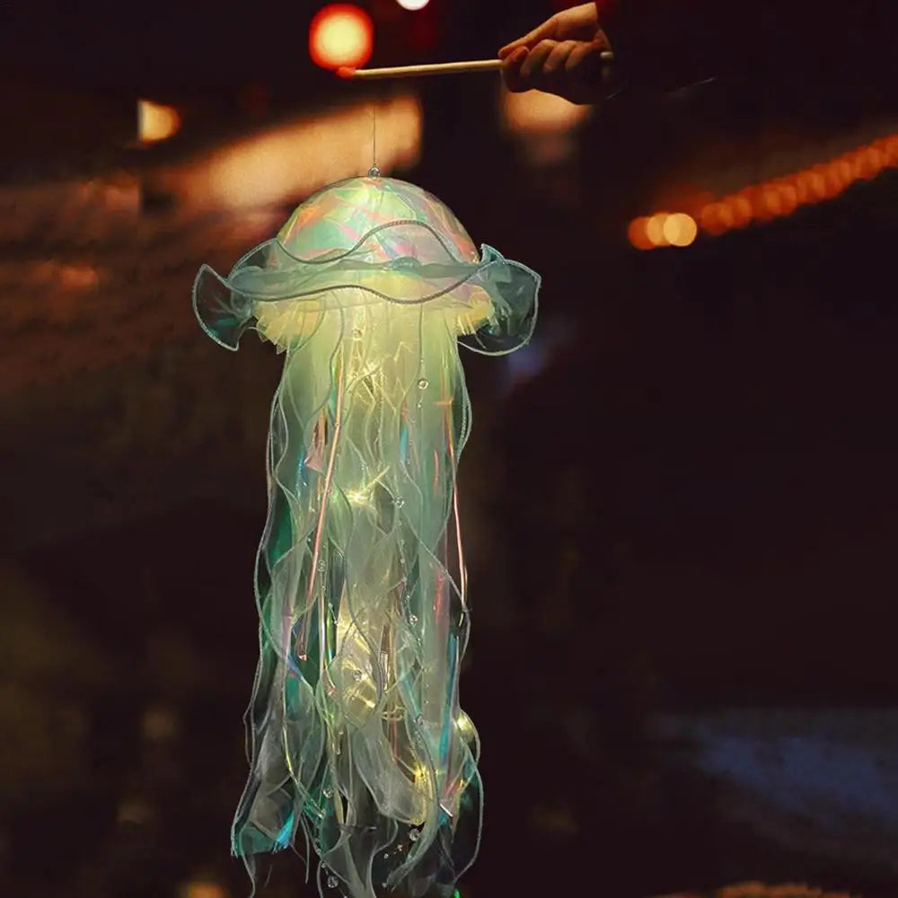 LED Jellyfish Light DIY Jellyfish Hang Lamp Atmosphere Decorative Lamp For Party Handmade Decorative Ball Lamp For Living Room