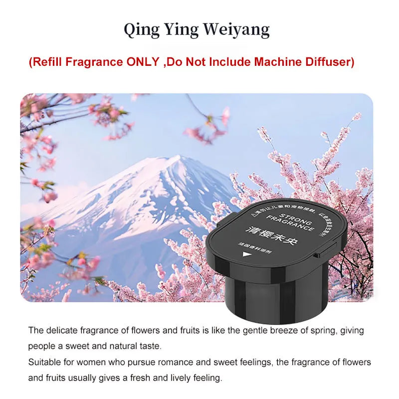 Smart Car Air Freshener Fragrance Mist Diffuser Ambient Light Interior Odor Remove 5 Scent Car Aromatherapy Refill Kit Good Smel