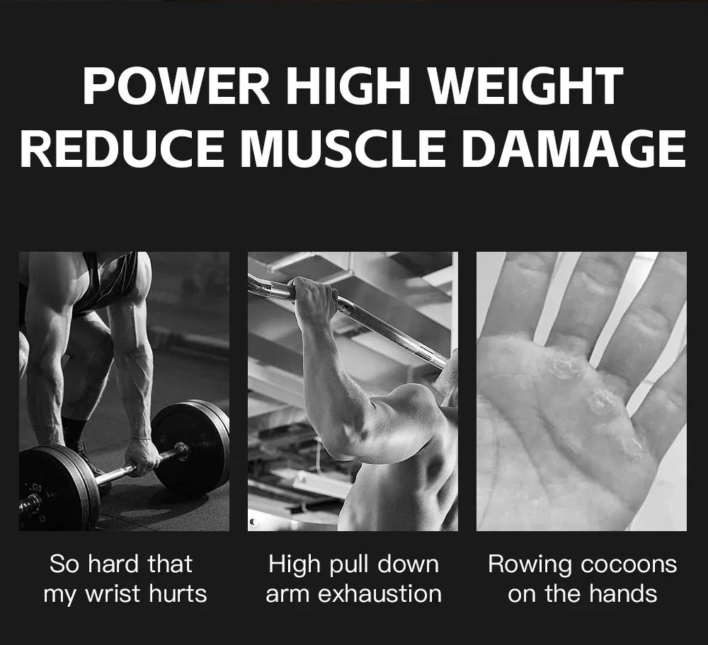 1Pair Leather Weight Lifting Training Gloves Palm Protection Breathable Gym Gloves Grips Anti-Skid Thicken