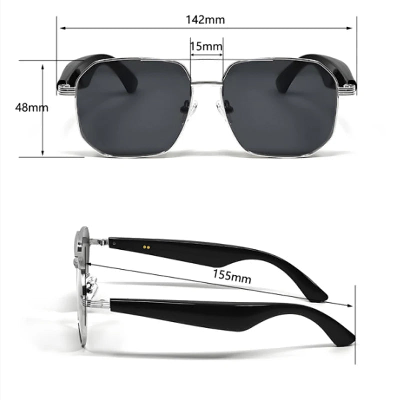 2025 Smart Glasses Fashion Luxury Men Women Polygonal Eye Protection Sun Glasses Trendy Retro Driving Sports AI Goggle Shades