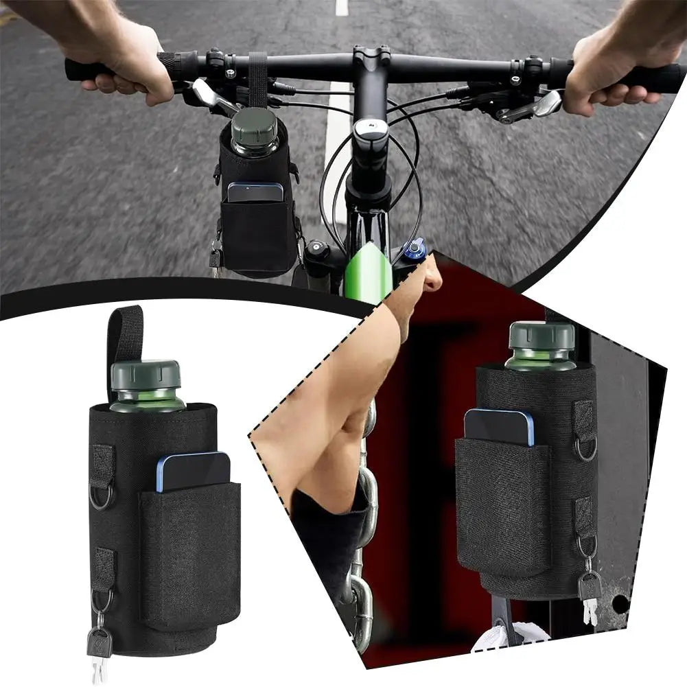 Magnetic Gym Water Bottle Bag Holder, Built-in Magnet for Easy Attachment to Metal Surface, Magnetic Bottle Sleeve Pouch