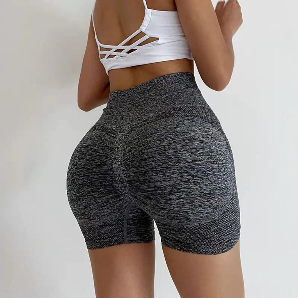 Women Summer Slim High Waist Yoga Elastic Fitness Yoga Leggings Sport Running Shorts