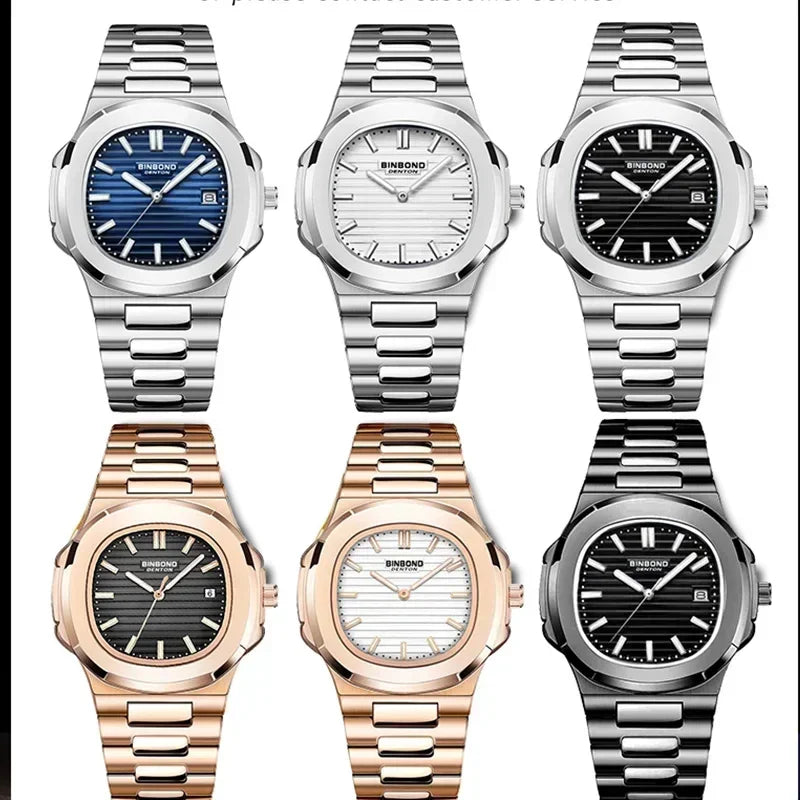 New Casual Business Movement Clock Men Luxury Watch Automatic Watches Mens Fashion Quartz Wristwatches Gifts Relogio Masculino