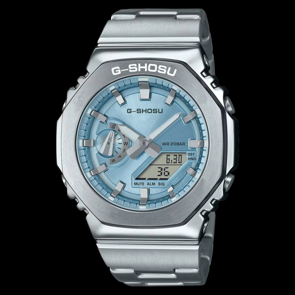 Sports Digital Electronic Unisex Watch Steel Strap Large Dial LED World Time All Hands Operational