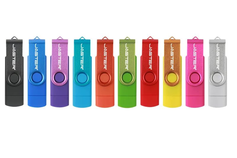 JASTER OTG 2 in 1 USB Flash Drive Pen Drive 128GB 64GB 32GB 16GB External Storage Frosted Double Application Micro USB Stick