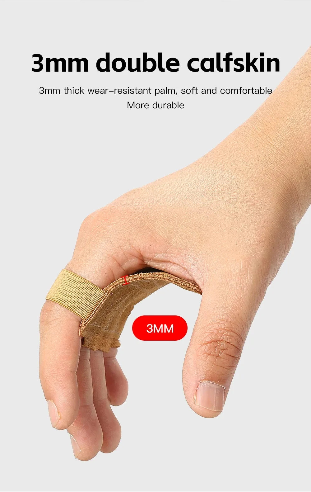 1Pair Leather Weight Lifting Training Gloves Palm Protection Breathable Gym Gloves Grips Anti-Skid Thicken